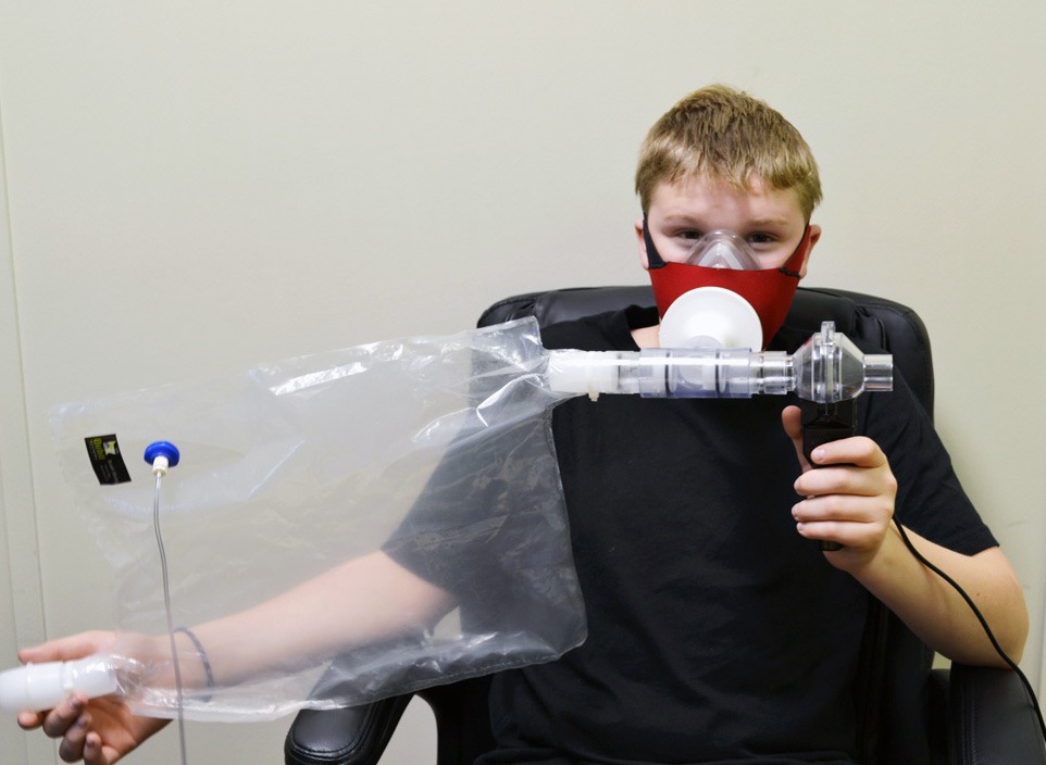 Human respirometry setup