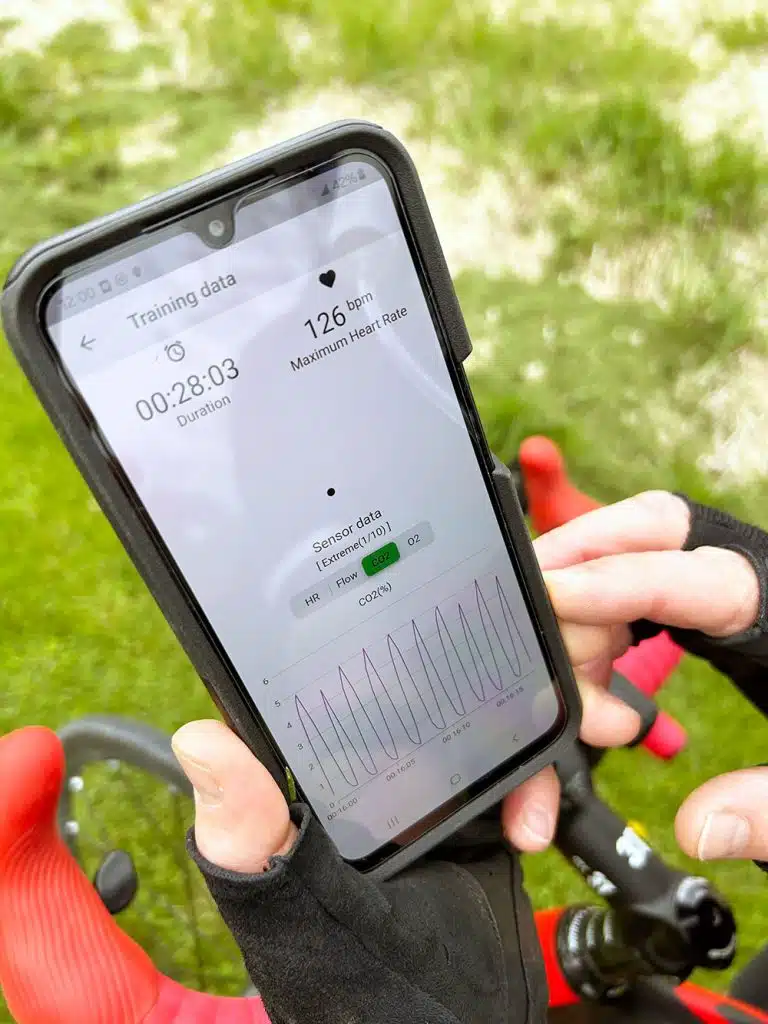 VOCO app for visualization of CO2 and O2 measurements in each breath